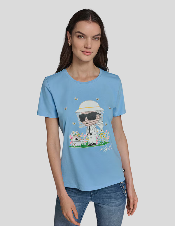 Playera Karl Lagerfeld Mujer Estampado Bee Keeper