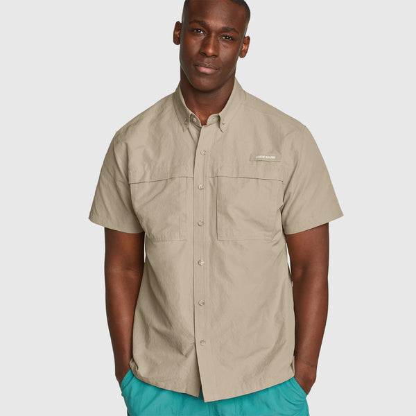 Camisa Eddie Bauer Hombre Rainier Ripstop Manga Corta UPF 50+