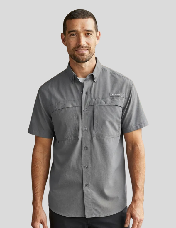Camisa Eddie Bauer Hombre Rainier Ripstop Manga Corta UPF 50+