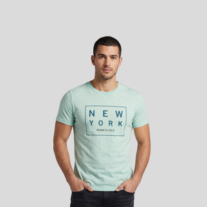 Playera Kenneth Cole Manga Corta Estampado Frontal