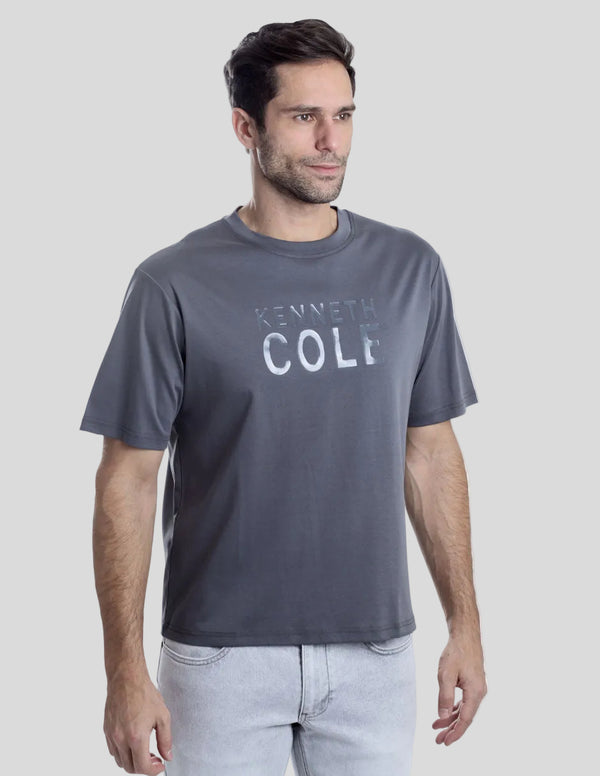 Playera Kenneth Cole Manga Corta Estampada