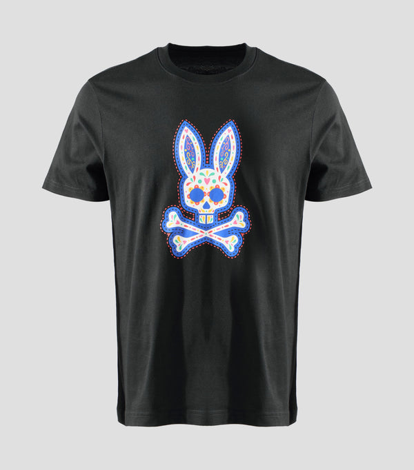 Playera Dia de Muertos Psycho Bunny Hombre Manga Corta Algodón Pima