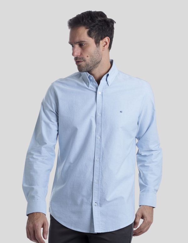 Camisa Kenneth Cole Manga Larga Slim Fit