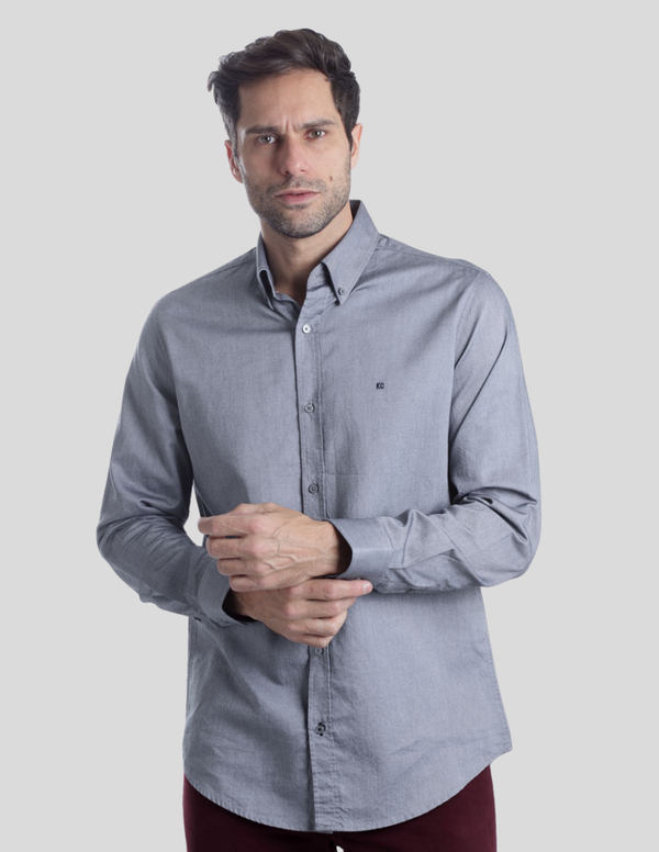 Camisa Kenneth Cole Manga Larga Slim Fit