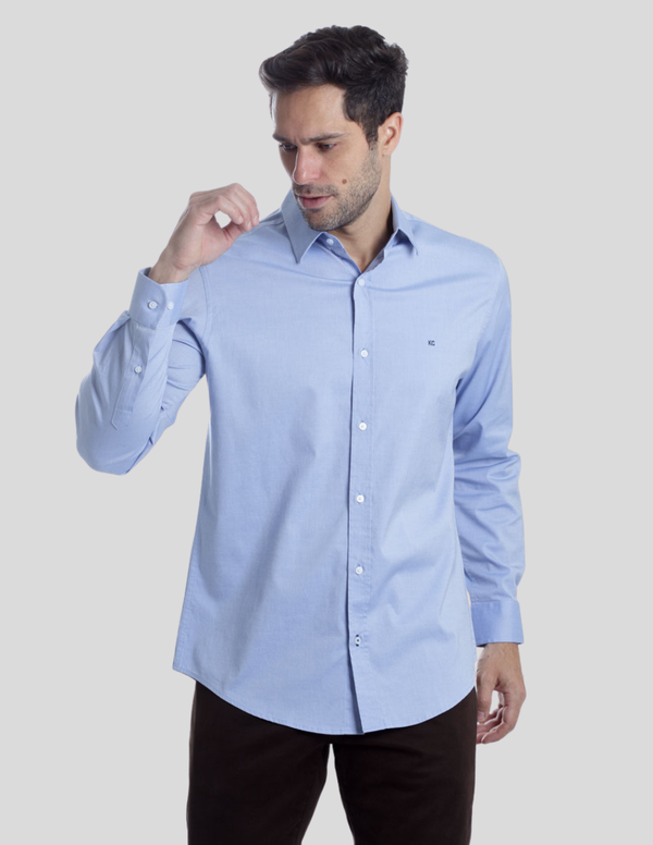 Camisa Kenneth Cole Manga Larga Slim Fit