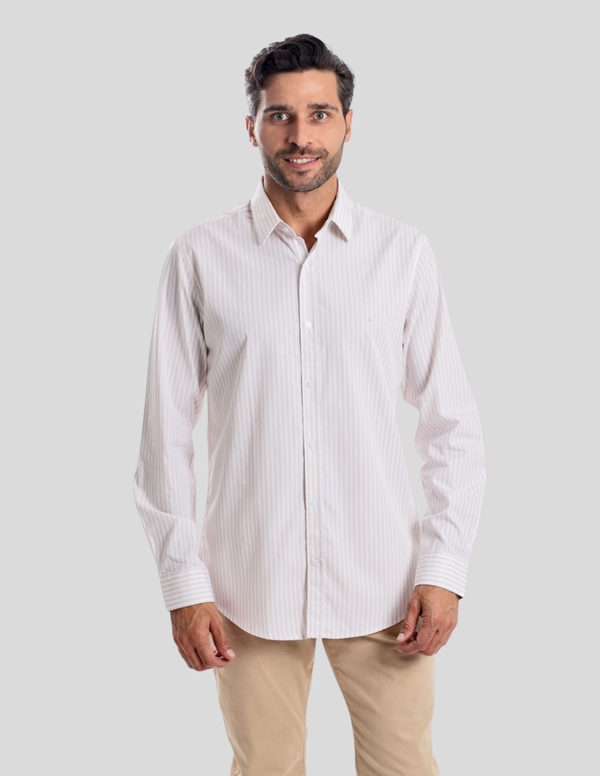 Camisa Kenneth Cole Manga Larga Slim Fit Rayas