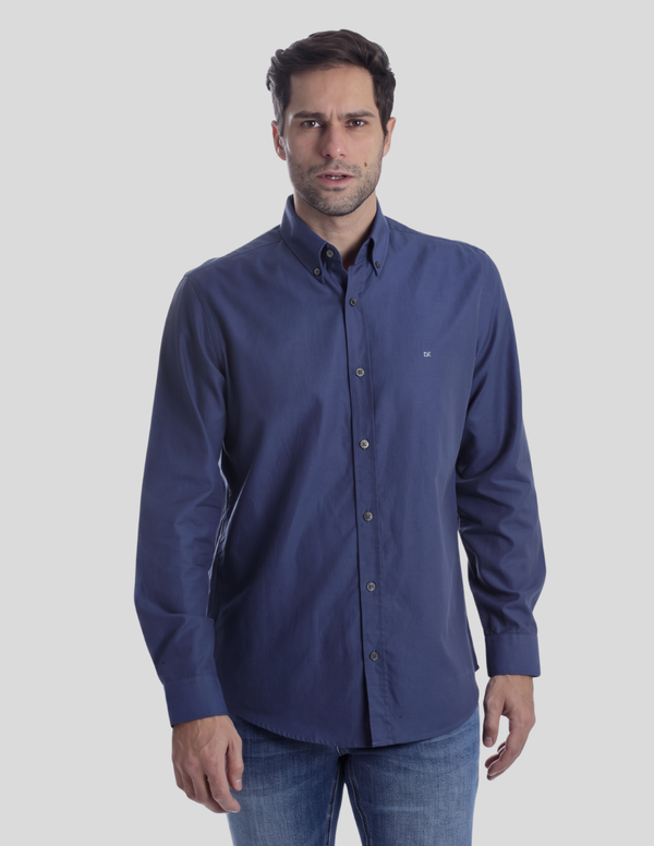 Camisa Kenneth Cole Manga Larga Slim Fit