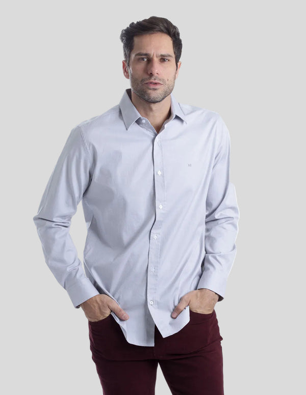 Camisa Kenneth Cole Manga Larga Slim Fit