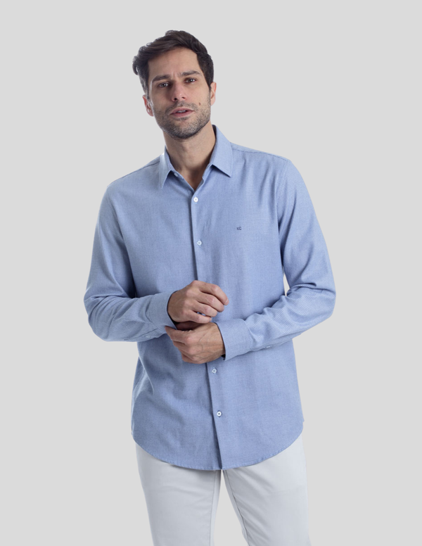 Camisa Kenneth Cole Manga Larga Slim Fit