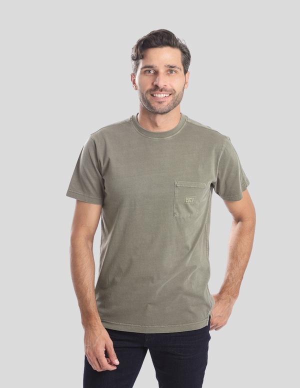 Playera Kenneth Cole Manga Corta Bolsillo Frontal