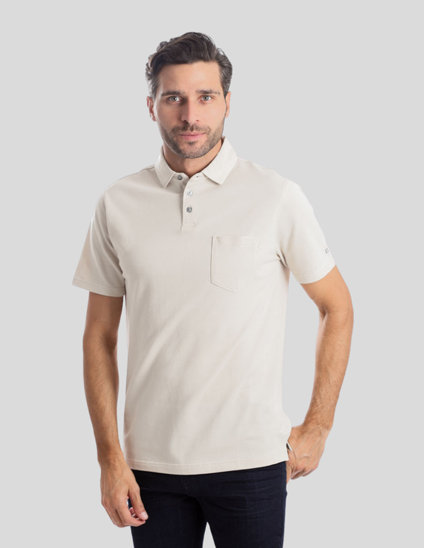 Playera Tipo Polo Kenneth Cole Manga Corta Con Bolsillo
