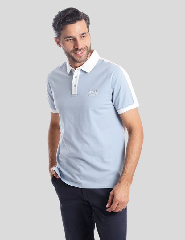 Playera Tipo Polo Kenneth Cole Manga Corta Bicolor