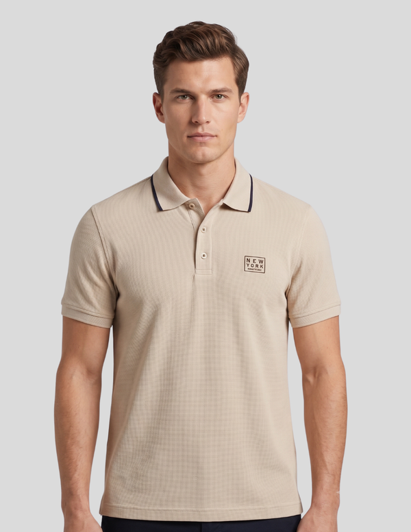 Playera Tipo Polo Kenneth Cole Manga Corta