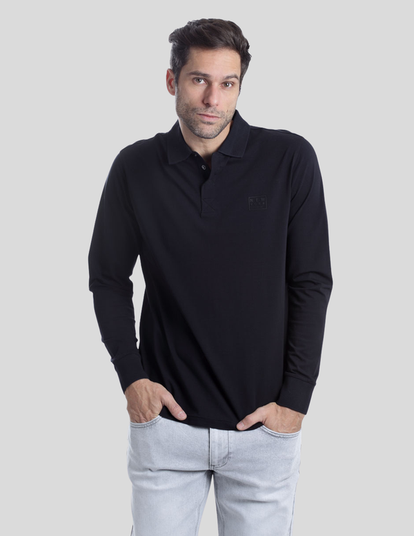 Playera Tipo Polo Kenneth Cole Manga Larga