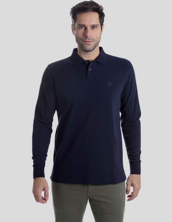 Playera Tipo Polo Kenneth Cole Manga Larga